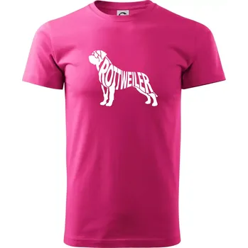 Pánská móda Rotvajler - Klasické pánské triko vyšší gramáže - 2XL ( Purpurová )