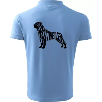 Pánská košile Rotvajler - Polokošile pánská Pique Polo 203 - 5XL ( Pyžamově modrá )