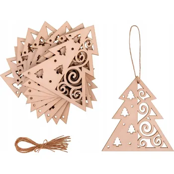 Vánoční dekorace Prolamovaná Vánoční Koule , Tvarované Vánoční Baňky , Sady vánočních stromečků 7 cm 10 ks