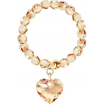 Prsten Prstýnek pružný stříbro pozlacený 925 křišťál