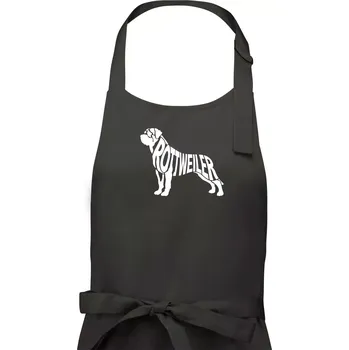 Kuchyňská zástěra Rotvajler - Pánská zástěra na vaření - Univerzální velikost ( Dřevěné uhlí )