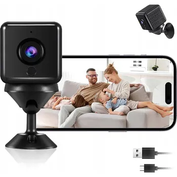 Zabezpečení domácnosti MINI KAMERA HD 1080P 2,4 GHZ WIFI, OVLÁDÁNÍ PŘES APLIKACI A NOČNÍ VIDĚNÍ