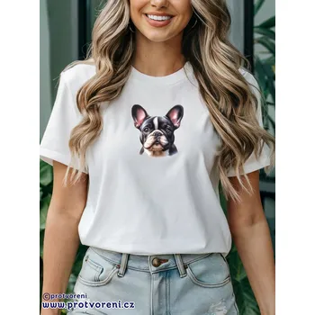 Dámské tričko Trička s potiskem Tričko s potiskem, PES BULDOČEK, 1 ks zvolte VELIKOST textilu ZDE:: L- velikost typ Beagle