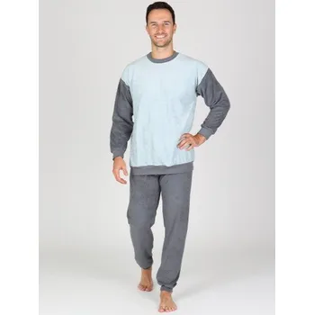 Pánské pyžamo EVONA a.s. Pánské froté pyžamo P 1429 029 Velikost: XL