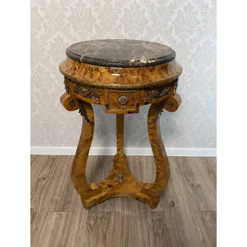 Konferenční stolek Starožitný stolek z kořenice s mramorem, cena za ks