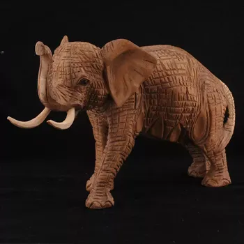 Soška slon délka 25 cm – dřevořezba, dekorativní