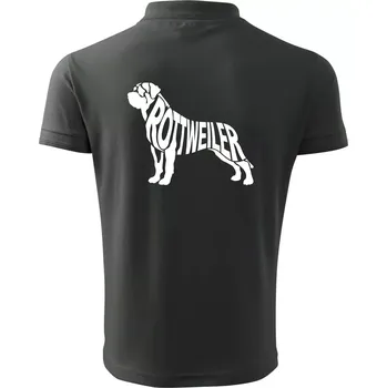 Pánská košile Rotvajler - Polokošile pánská Pique Polo 203 - 4XL ( Tmavá břidlice (šedá se zeleným nádechem) )