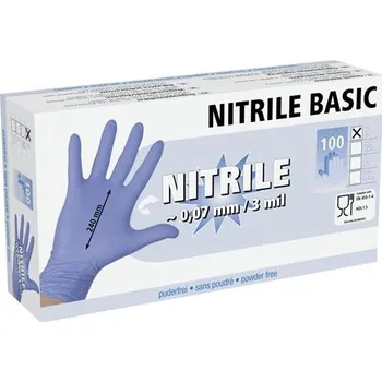 Jednorázové nitrilové rukavice Kerbl Nitrile Basic, 100 ks - XL
