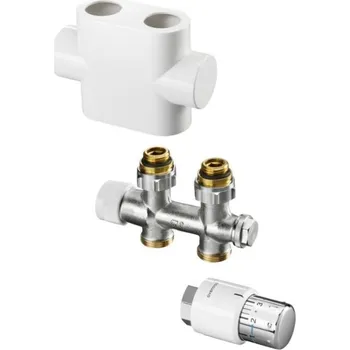 Radiátor Připojovací sada Multiblock T/UNI SH pro koupelnová otopná tělesa, přímá, bílá CONCEPT SADA 1
