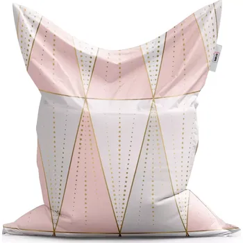 Sedací pytel Sablio Sedací vak Classic Růžovošedé jehlany - 150x100 cm