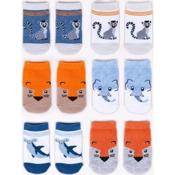 YO! Dětské ponožky se vzorem - holka/kluk Velikost: 0-3 měsíce, Vzor: kluk