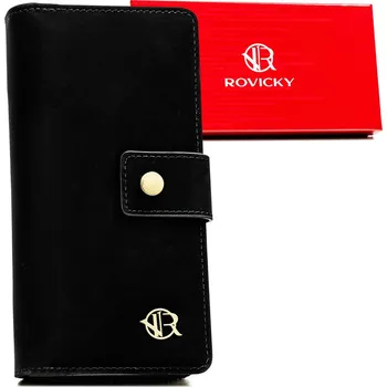 ROVICKY Klasická dámská peněženka z ekologické kůže Barva: Černá