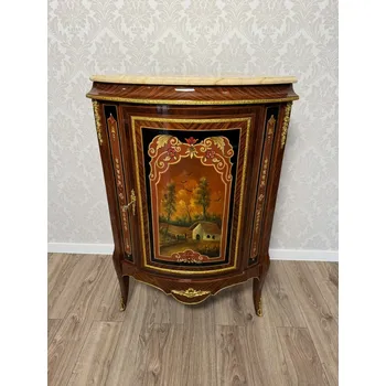 Komoda Starožitná rohová komoda s malovaným panelem, cena za ks