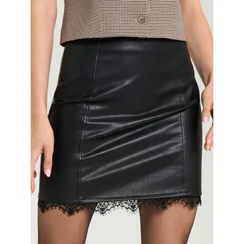 Dámská sukně Sinsay - Koženková mini sukně - černá - 7202F-99X - 7202F-99X-XXL