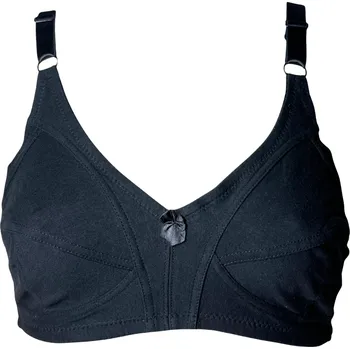 Podprsenka Dámská bavlněná podprsenka černá 6681 Velikost: 100B