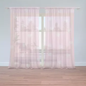 Záclona Sablio Záclony Růžová srdíčka: 2ks 150x250cm
