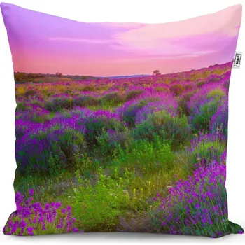 Polštář Sablio Polštář Levandulové pole 2 - 40x40 cm
