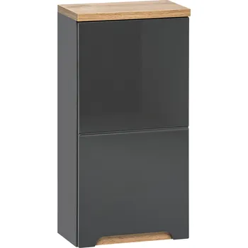 Komoda Závěsná skříňka 35 cm šedá grafit / lesklá láva