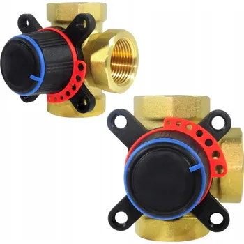 Ventil Třícestný ventil Goshe 1'' DN25 Směšovací, mosazný, pro topení (CO)