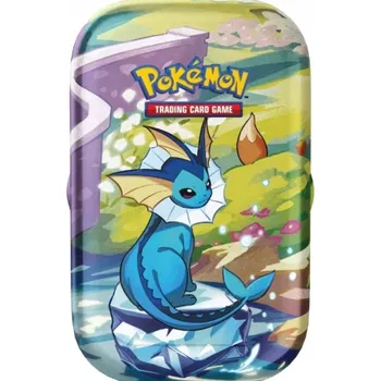 Sběratelská karetní hra Pokémon TCG Scarlet & Violet - Prismatic Evolutions - Mini Plechovka - Vaporeon