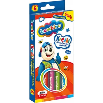 Kresba Pastelky BAMBINO v dřevěném obalu 6 barev ořezávátko