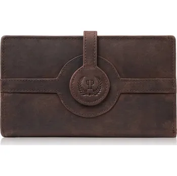 Peněženka Dámská velká kožená peněženka vintage hnědá obálka Paolo Peruzzi