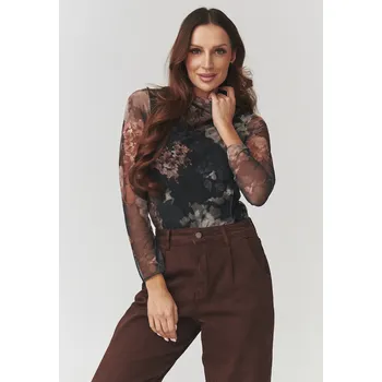 Dámská halenka Makadamia Roláková halenka s květinovým potiskem C18 Barva: Barevná, Velikost: ONE SIZE