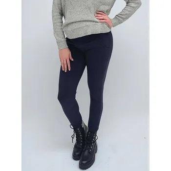 Zateplené těhotenské teplákové kalhoty Warm Belly - modré, bavlněné Velikost: M