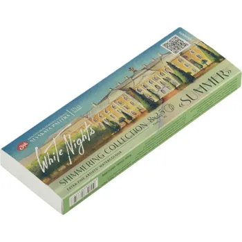 Vodová barva Nevskaya Palitra Akvarelové barvy White Nights Shimmer Summer 8Ks sada