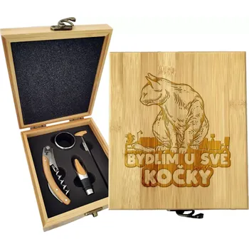 Víno Sablio Dárková sada na víno Bydlím u své kočky: 147×168×49 mm