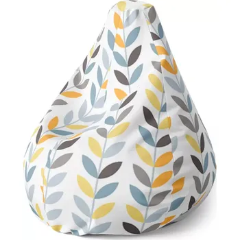 Sedací pytel Sablio Sedací vak Pear Barevné lístky - 140 x 100 x 25 cm