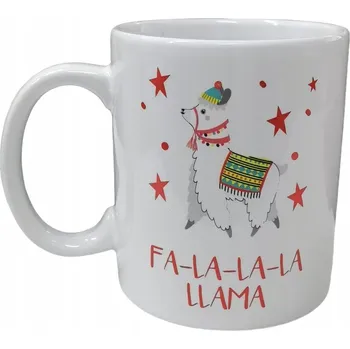 TRICOASTALEU Vánoční oboustranný hrnek s lamou DÁREK Mikuláš