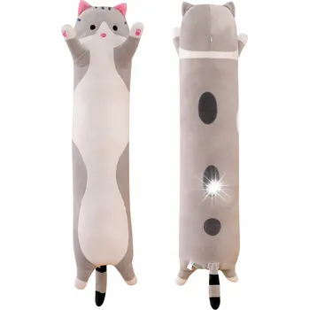 plyšák DLOUHÝ PLYŠOVÝ KOCOUREK PLYŠÁK MEDVÍDEK PLYŠÁK POLŠTÁŘ KOČKA 70 CM XXL