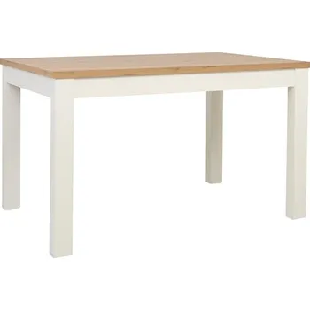 Stůl Maren 130 - Black Red White - BRW Dub Artisan / Bílá 130x77 cm