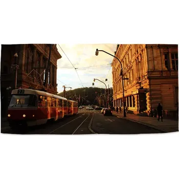 Osuška Sablio Ručník Tramvaj v historickém městě - 50x100 cm