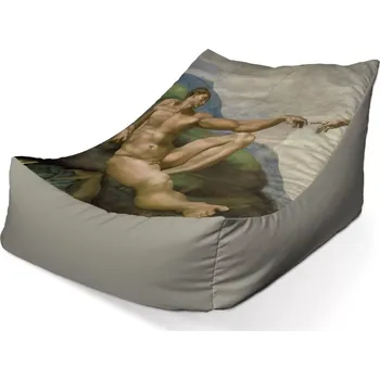 Sedací pytel Sablio Sedací vak Lounge Stvoření Adama - Michelangelo Buonarroti - 80 x 95 x 50 cm