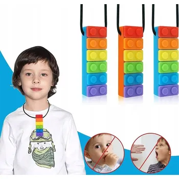 Příslušenství pro čtečku elektronické knihy LOGOPEDICKÉ Kousátko Terapeutické pro Děti Antistresový Náhrdelník 3 ks