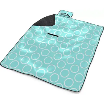 deka Sablio Plážová deka Bílé kruhy: 200x140 cm