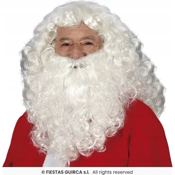 Karnevalová paruka Guirca paruka dlouhé vlasy bílá