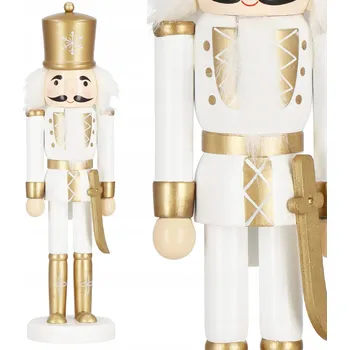 Vánoční dekorace Springos CA1118 louskáček 30 cm bílý