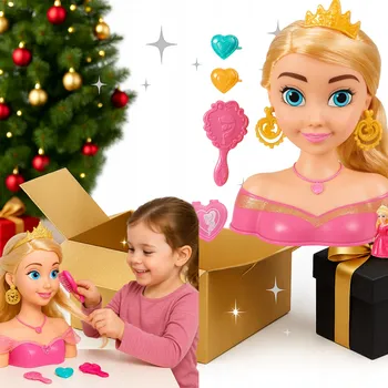 Panenka KADEŘNICKÁ HLAVA PRO UČENÍ ČESÁNÍ, TRÉNINKOVÁ PANENKA PRO STYLING DELUXE