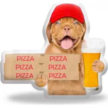 Polštář Sablio 3D polštář ve tvaru Roznos pizzy