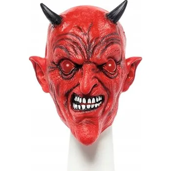 Maska na obličej Amscan latexová ďábel červená