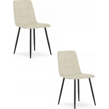 Jídelní židle Židle Oskar béžový velur 2 ks