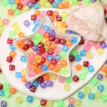 Dětské navlékací korálky Korálky ve tvaru hrací kostky 200 kusu