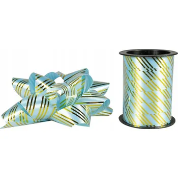 Obraz Sada na zdobení dárků s modrými proužky VÁNOCE