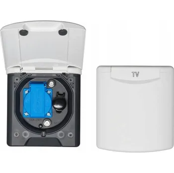 Elektrická zásuvka Zásuvka napájení pro karavan 230V 12V TV SAT