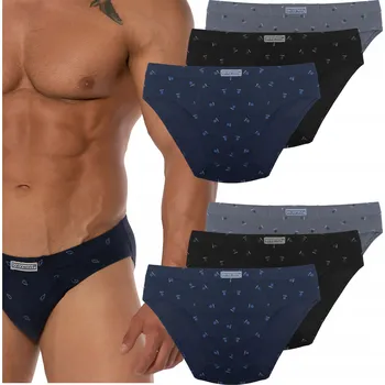 Slipy 3X Pánské slipy Slipy Cotton World Elastické bavlněné, sada 4XL