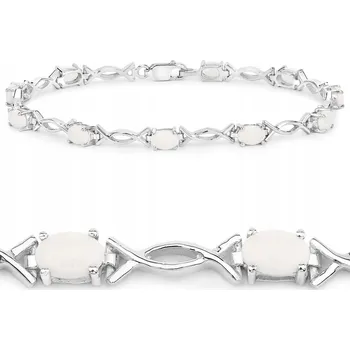 Náramek PŘÍRODNÍ OPÁL ELEGANTNÍ STŘÍBRNÝ NÁRAMEK