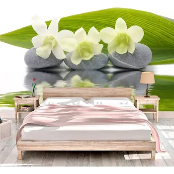 Tapeta Sablio Tapeta Bílá orchidej - 125x75 cm